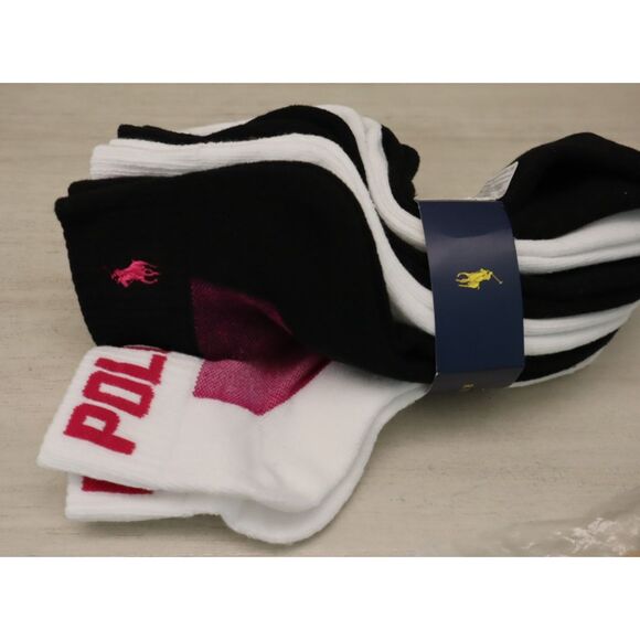 Polo Ralph Lauren Women's Assorted Color Size 9-11 Low Cut Mesh Socks 6 Pack - Picture 12 of 12